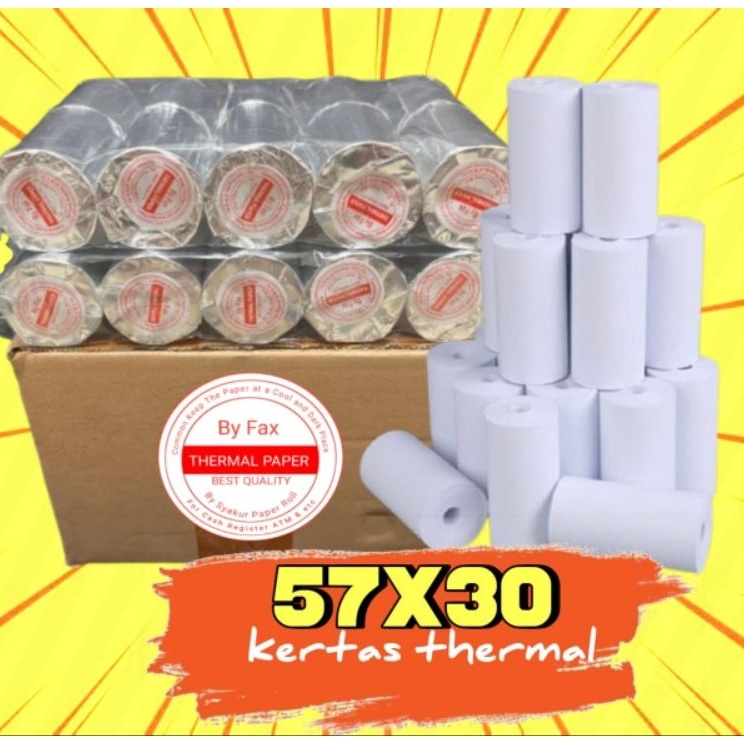 

Kertas kasir thermal murah 5857x3 paket 1 Roll1 Dus