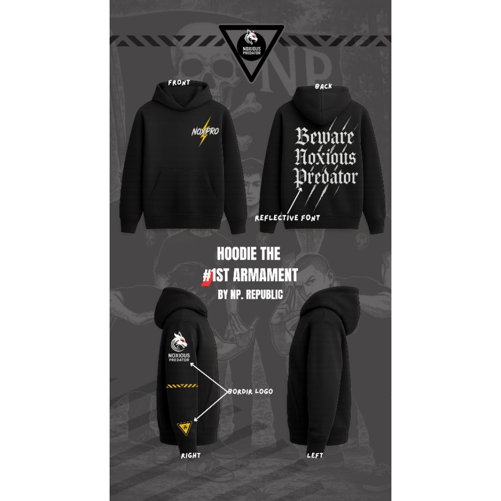 Hoodie reflektif noxious V1