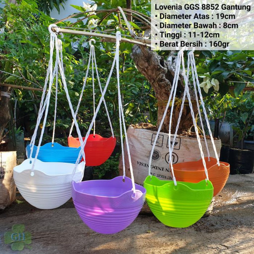 Pot plastik Gantung Gentong size S 20 cm 8852 - Lovenia