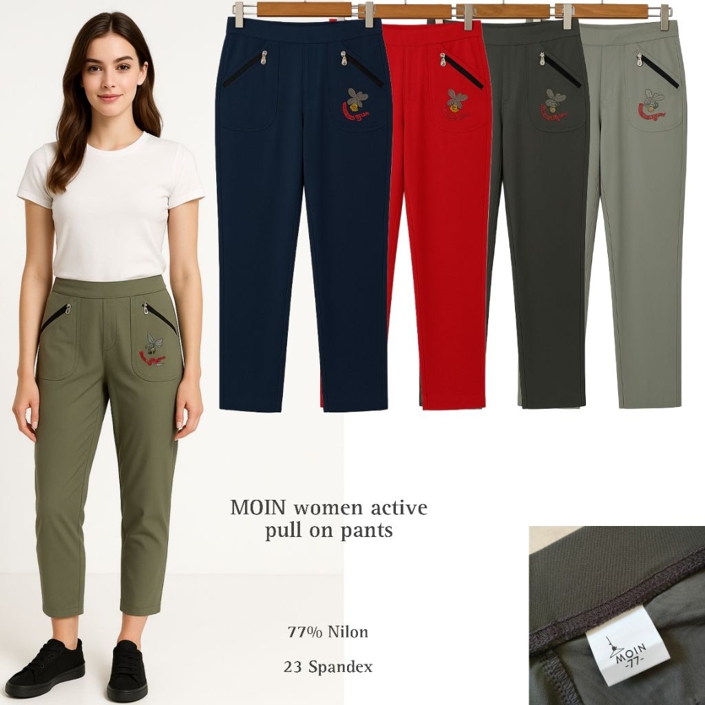 MOIN women active pull on pants / Celana panjang wanita original branded / Celana panjang wanita