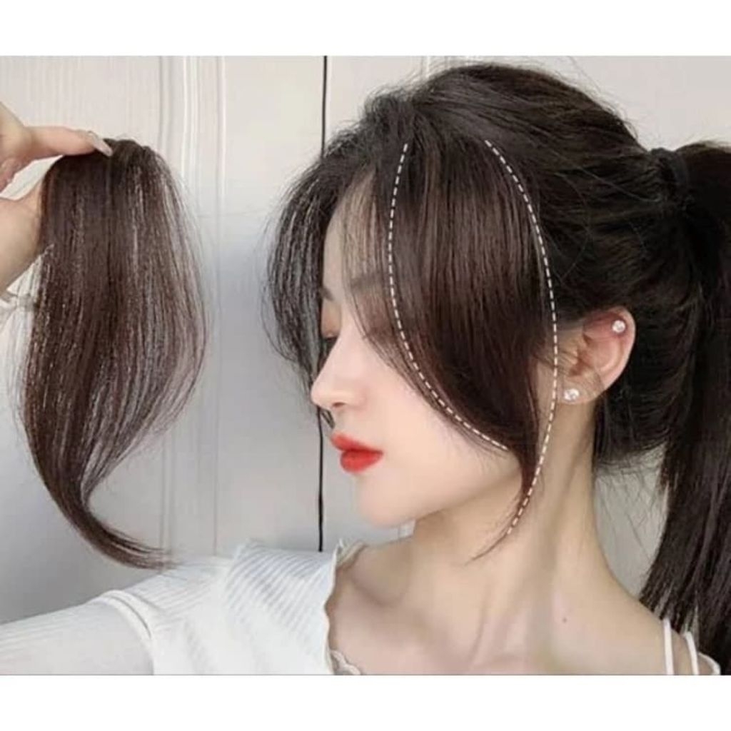 Poni Clip Samping Hairclip Poni Poni Palsu Poni Sambung Clip Poni Clip Hair