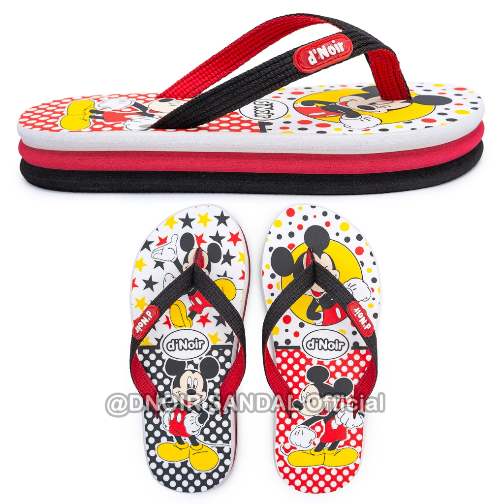 DNOIR Sandal Jepit Anak Laki Perempuan LAPIS MICKEY Size 28 - 36