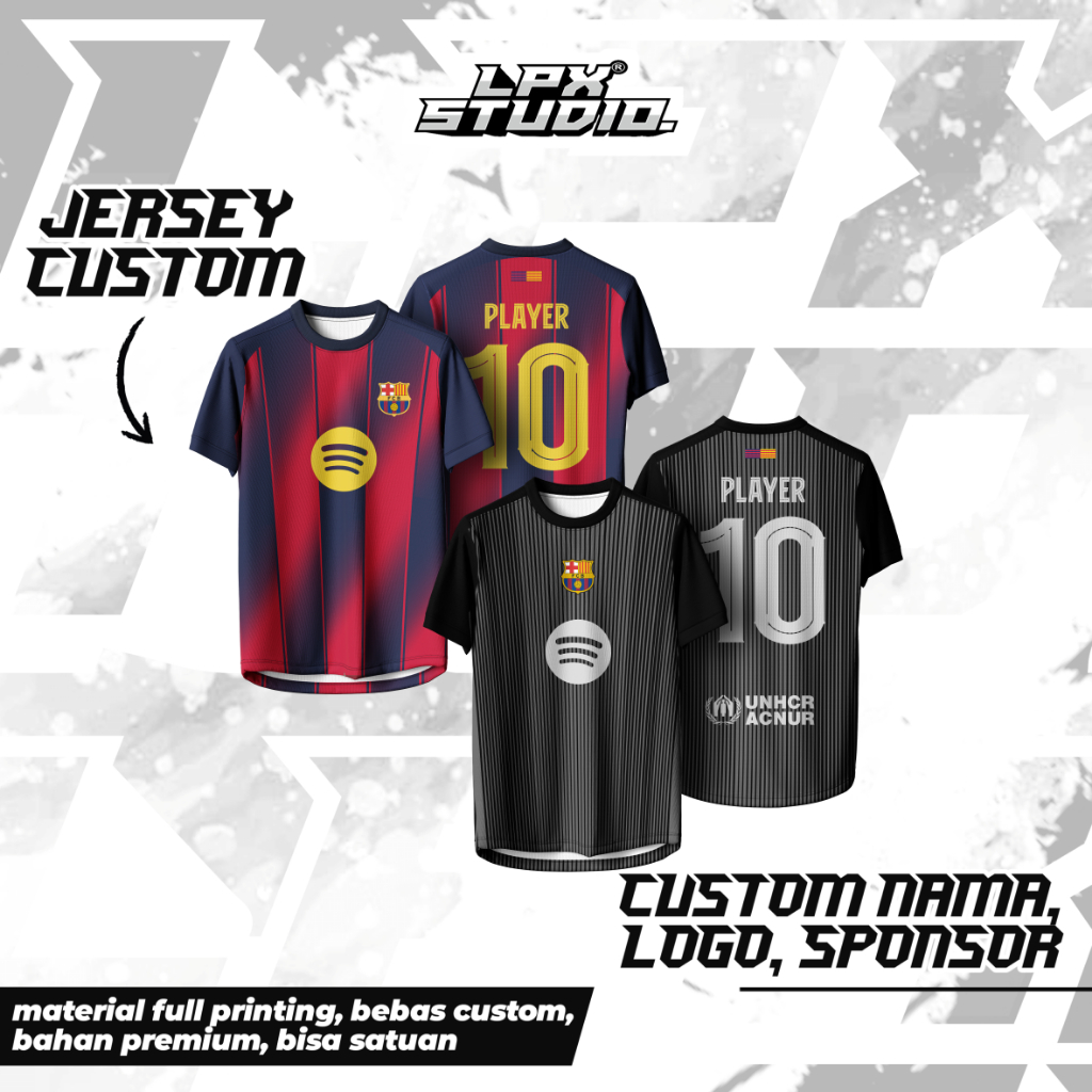 Jersey Barcelona Fantasy / Jersey Barcelona / Kaos Barcelona / Jersey Bola / Jersey Vintage