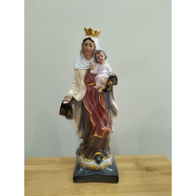Yeraya Patung Bunda Maria Bunda Karmel 30cm Miniatur Rohani Patung Karmel Besar Patung Sedang Patung