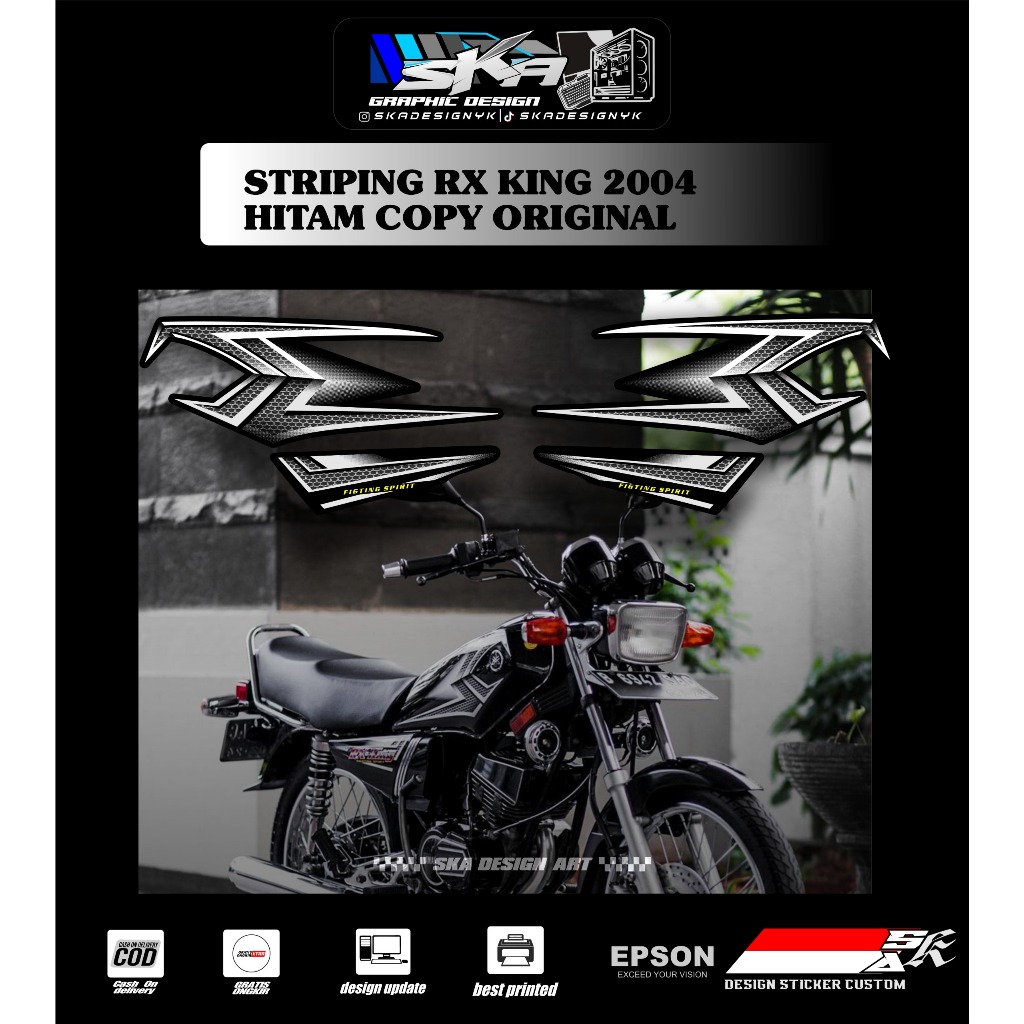 Striping rx king 2004 hitam copy original