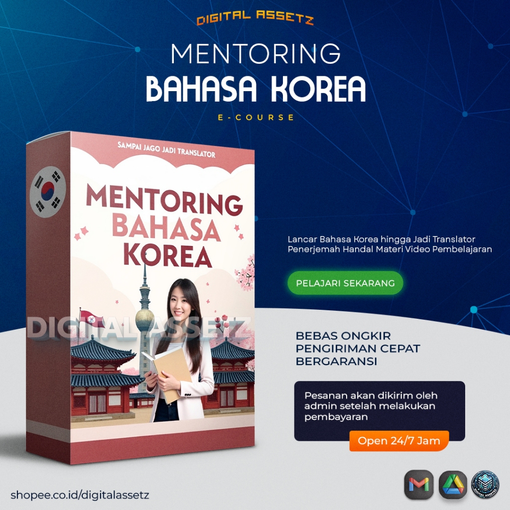 [EC352] Kelas Belajar Bahasa Korea Kilat - Lancar Bahasa Korea hingga Jadi Translator Penerjemah Han