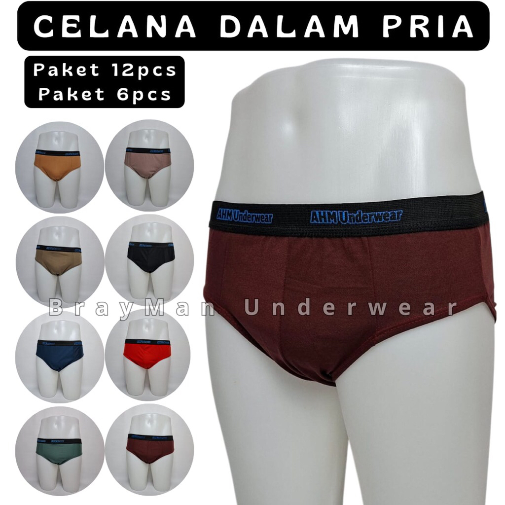 Celana Dalam Pria Paket 12 Pcs // 6 Pcs Grosir Langsung Konveksi