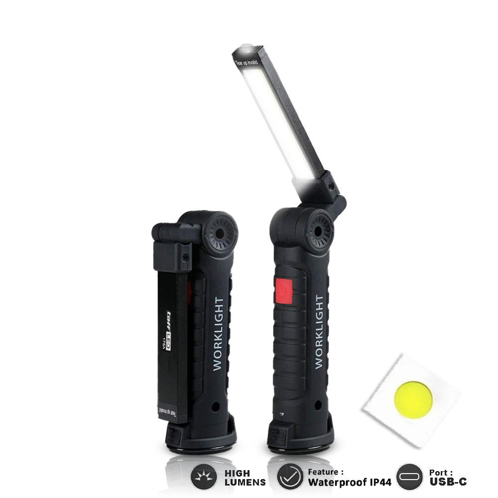 Senter Worklight Lampu Kerja Lipat Lalin Portable Magnet LED COB/Lampu Pemeriksaan Kerja Lipat COB