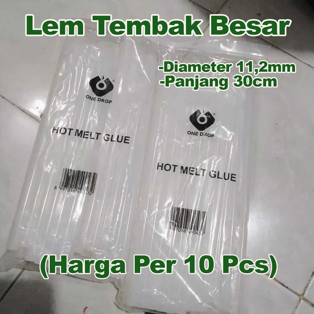 

Lem Bakar Besar / Isi Lem Tembak besar bening One Drop Ukuran 11,2 mm x 30 Cm Lem Tembak Per 10pcs
