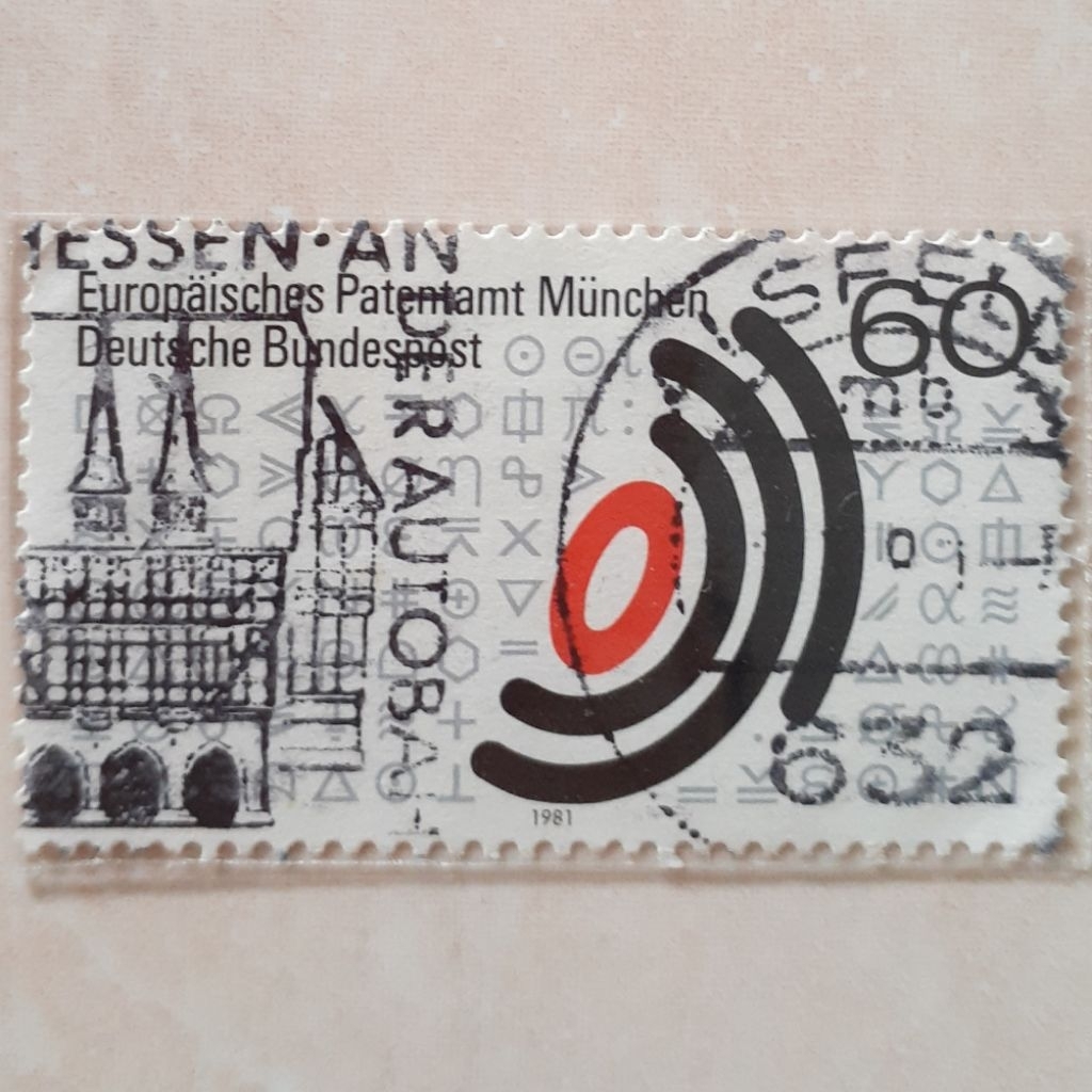 

Perangko Jerman European Patent Office Emblem and Scientific Signs Tahun 1981