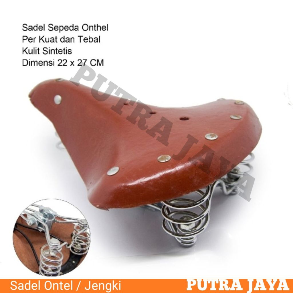 Sadel Sepeda Onthel Jengki 28 26 Saddle Jok Kulit Sintetis Double Per Ontel Gazelle Phonix Dames Mur