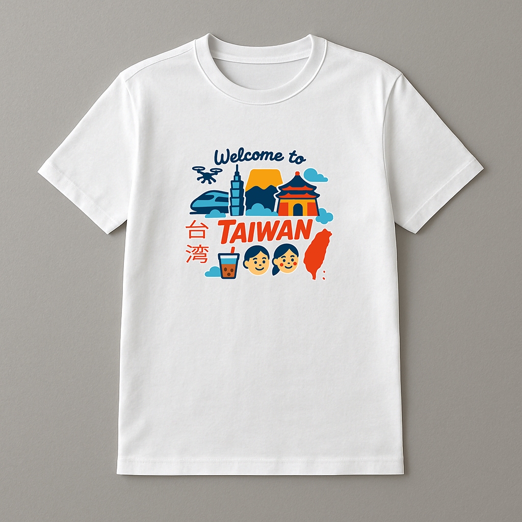 Kaos Oleh-oleh Taiwan | T-Shirt Khas Taiwan | Kaos Kenang-kenangan Wisata Taipei Taiwan