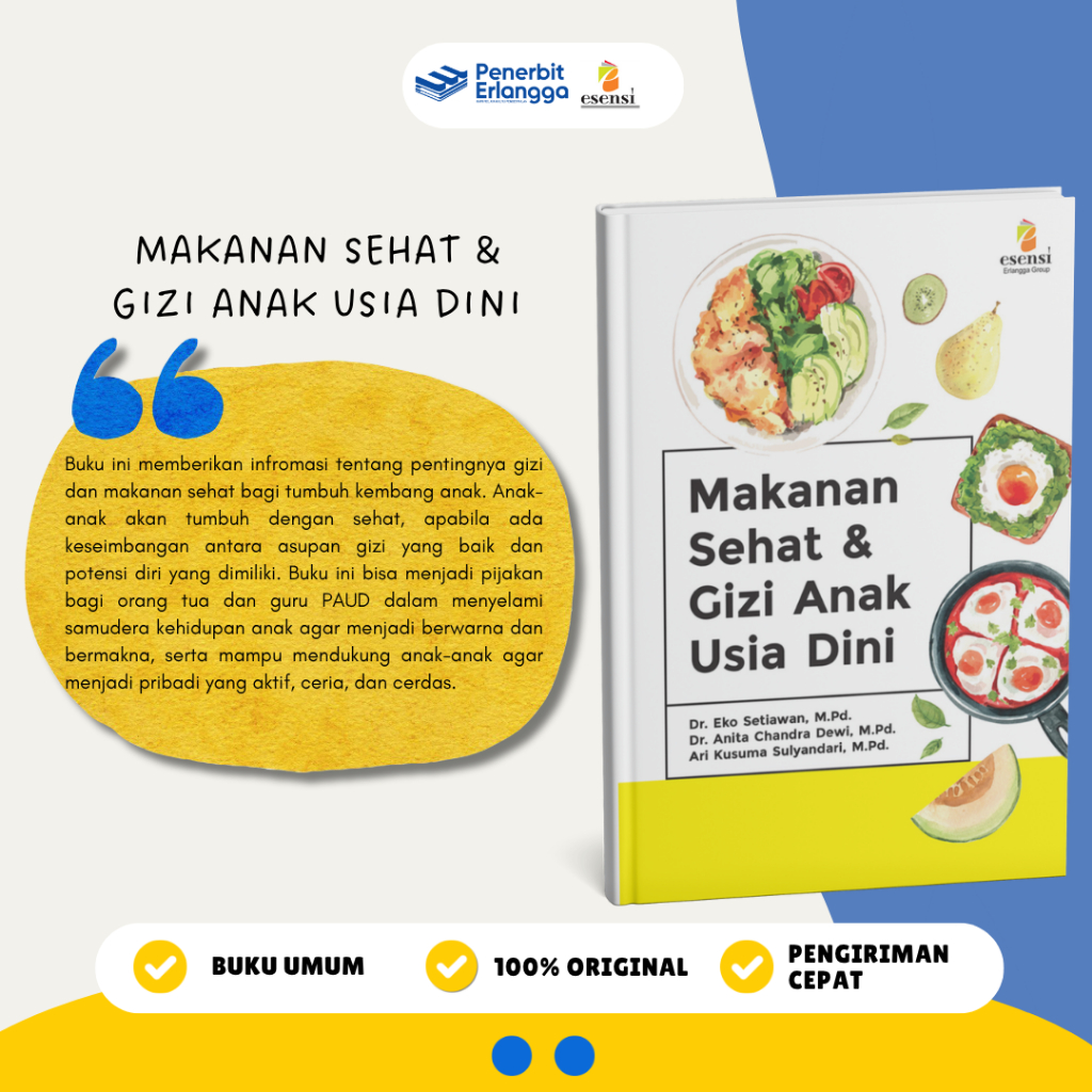 [Erlangga Official] Buku Referensi Umum: Makanan Sehat & Gizi Anak Usia Dini - Eko Setiawan