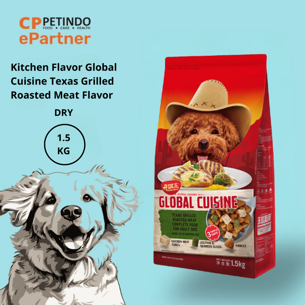 

23bagusmenshop - Kitchen Flavor Global Cuisine Roasted Meat Adult Dog Food 1.5kg Freshpack