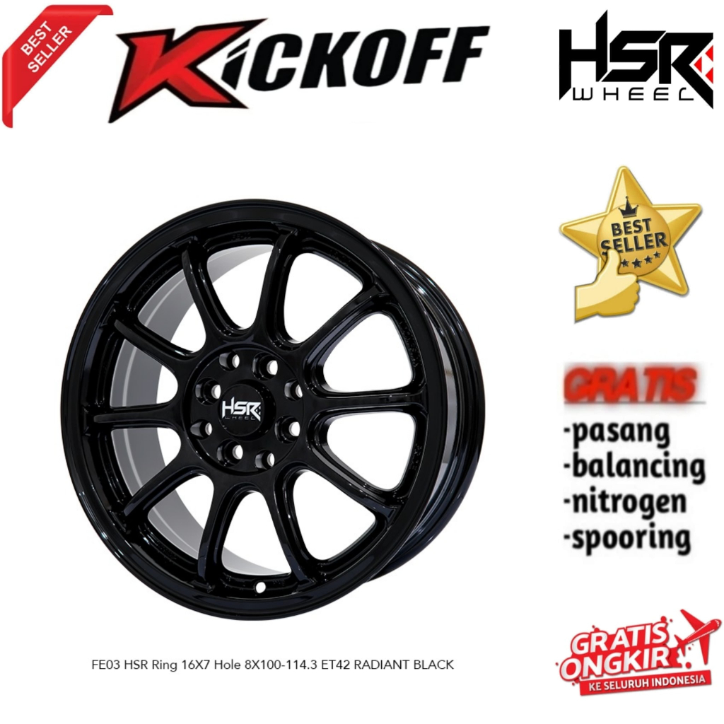 VELG RACING HSR CE28 RING 16 BISA BUAT XENIA AVANZA VIOS COROLLA DLL