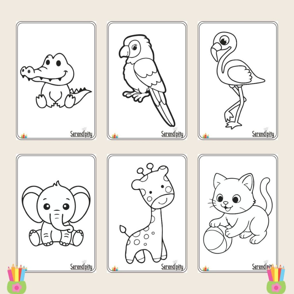 

A6 Kertas Lembar Mewarnai Hewan Anak Paud dan TK