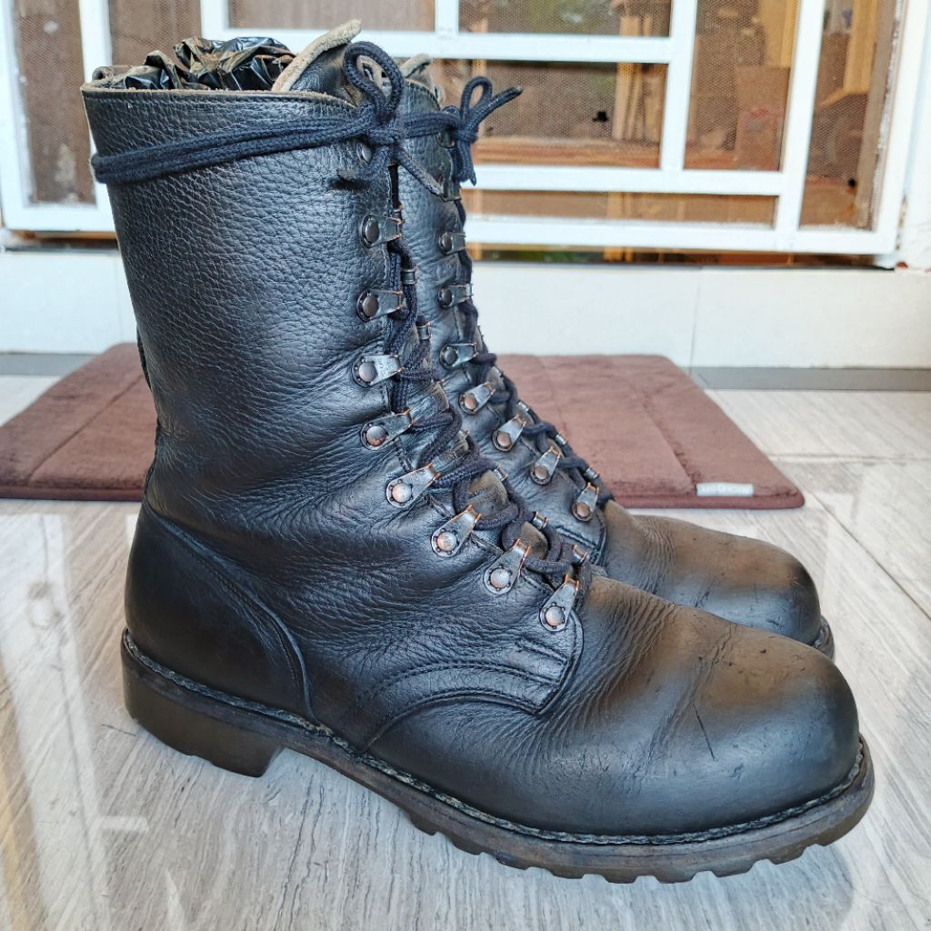 METZLER Continental Germany Vintage Military Combat Army Hiking Tactical High Boots Biker Motor Full