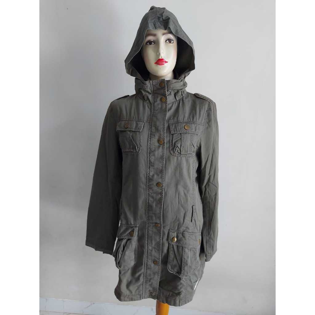 PRELOVED/PL - JAKET WANITA/JAKET JEANS WANITA-ABU/POLOS