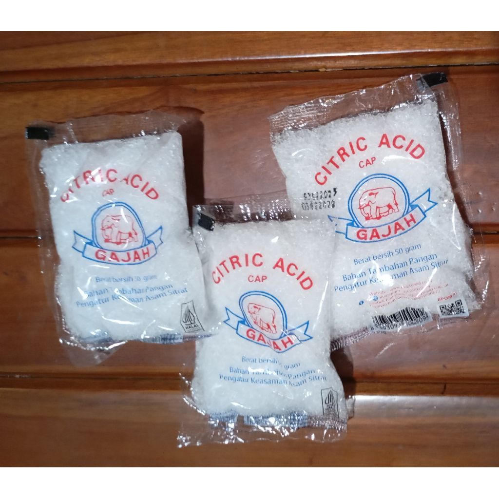 citric acid atau citrun 1pack  20 pcs/50gr