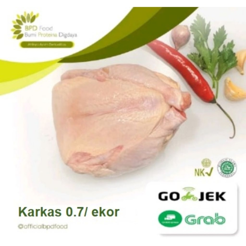 

KARKAS / AYAM UTUH 0,7 ( 1 EKOR ) FROZEN HALAL
