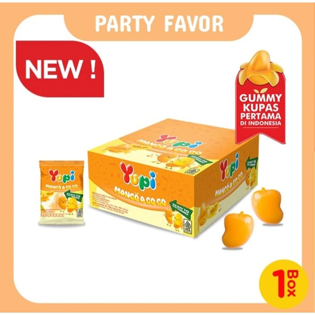 

YUPI MANGO A GO GO - GUMMY CANDY - PERMEN LUNAK - PERMEN KUPAS -FEEL OFF CANDY - 120G