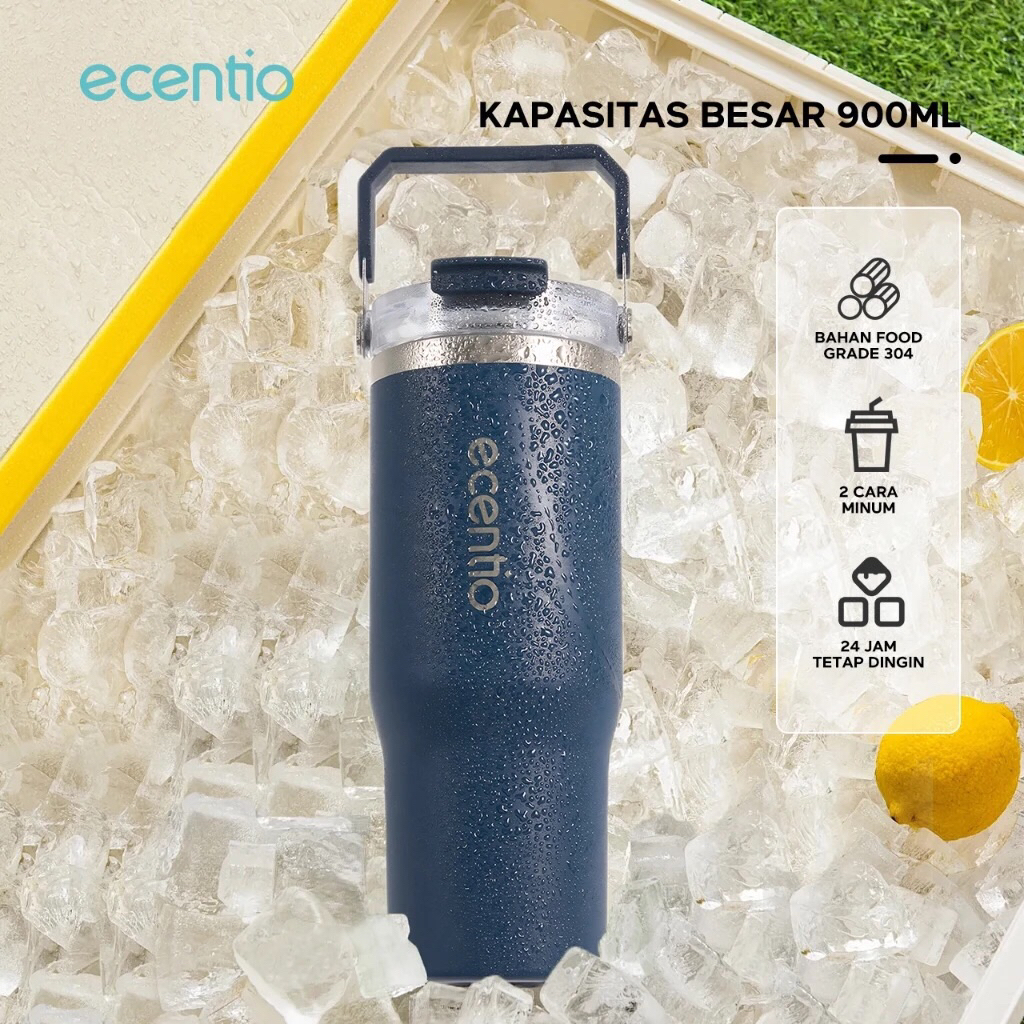 ECENTIO TUMBLER STAINLESS 900ML BLUE