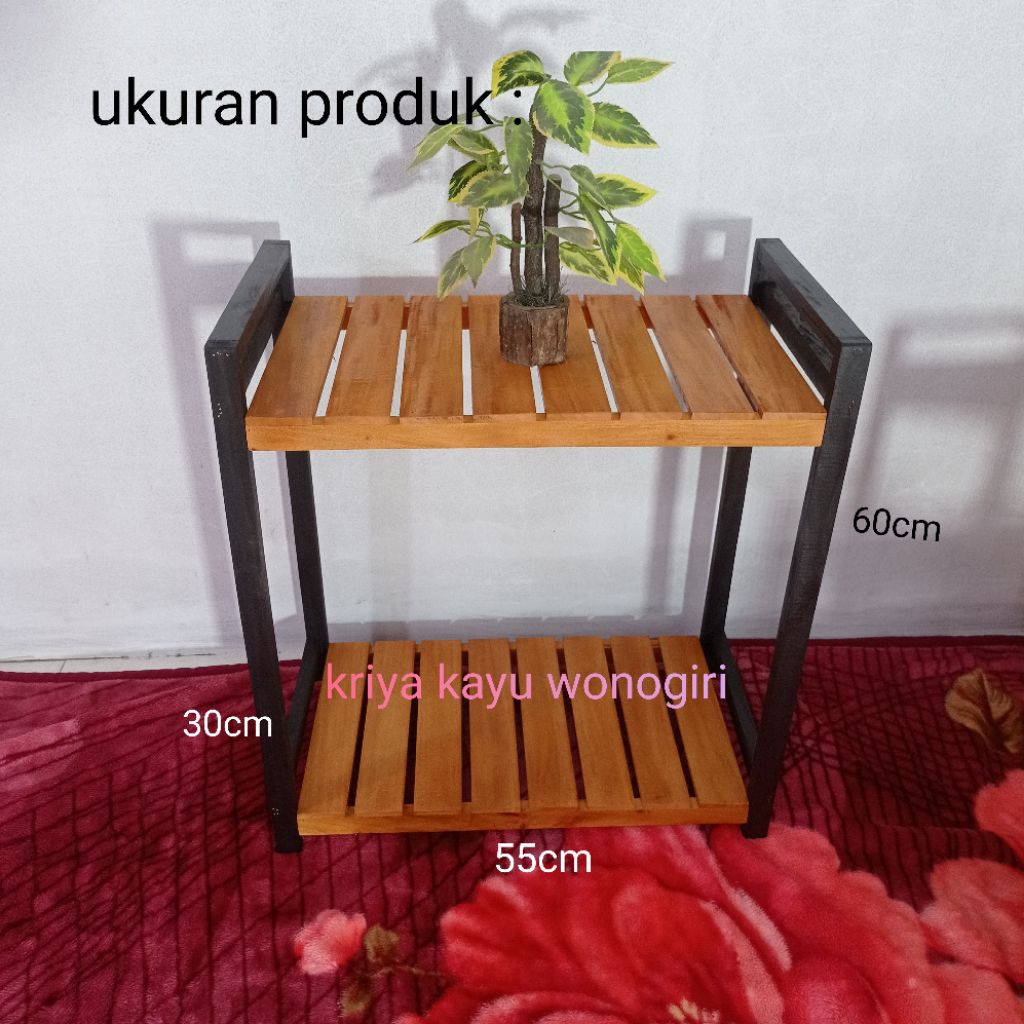 Rak Aquarium 2 susun 55x30x60cm Warna Kombinasi, bisa Custom