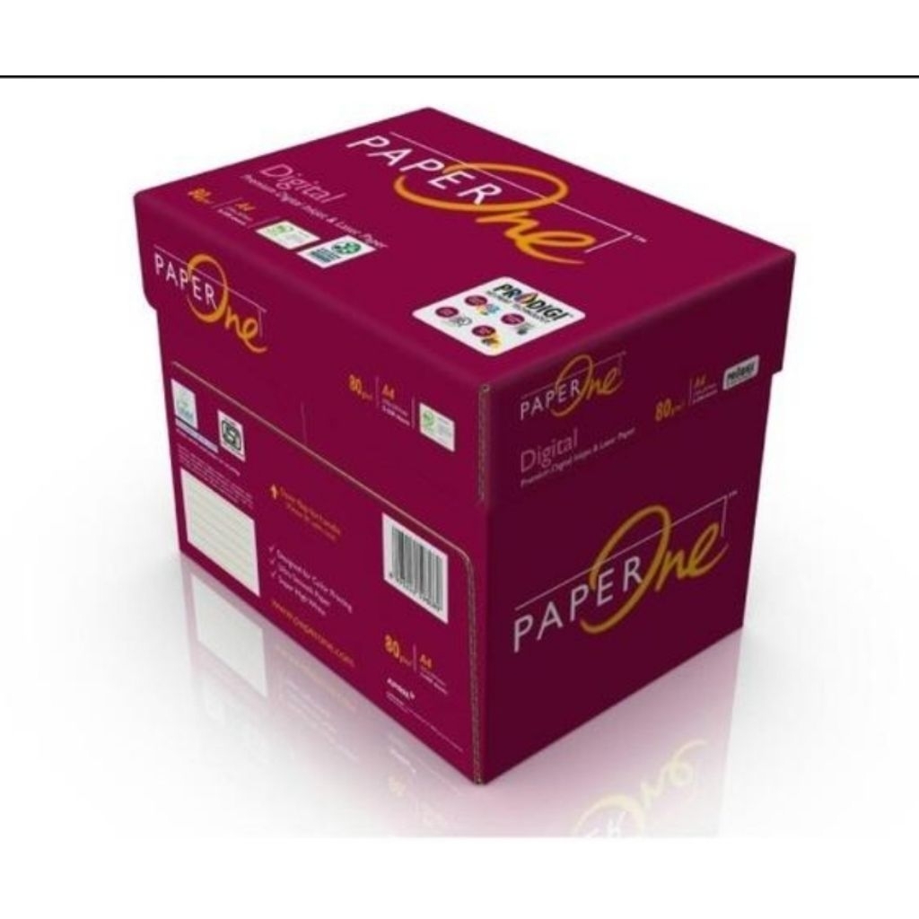 

Kertas HVS A4 80 PaperOne (1 dus/5rim)