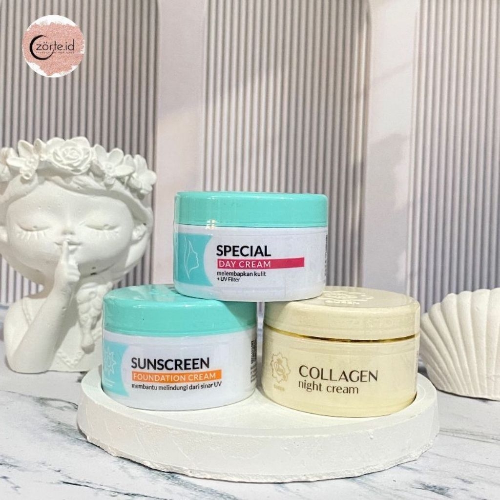 [ VIVA ] Paket Skincare Siang Malam (sunscreen, special day, collagen night cream)