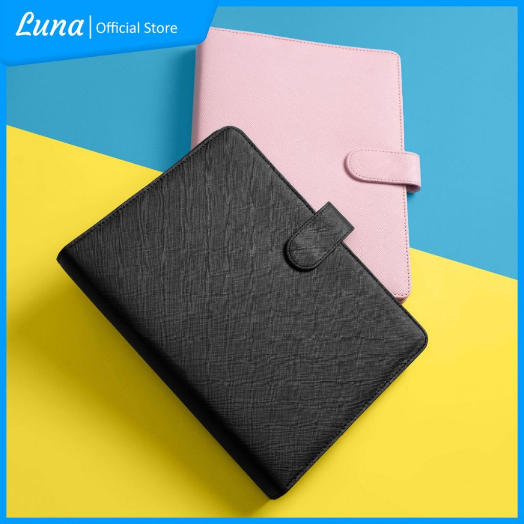 

Luna Binder A5 Ring 20 Buku Binder Kulit pilos Agenda Warna Hitam Binder OrganizerTermurah
