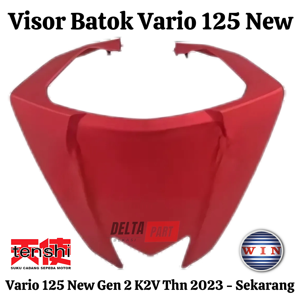 Visor Batok K2V Vario 125 NEW LED Gen2 2023 K2V MERAH DOFF