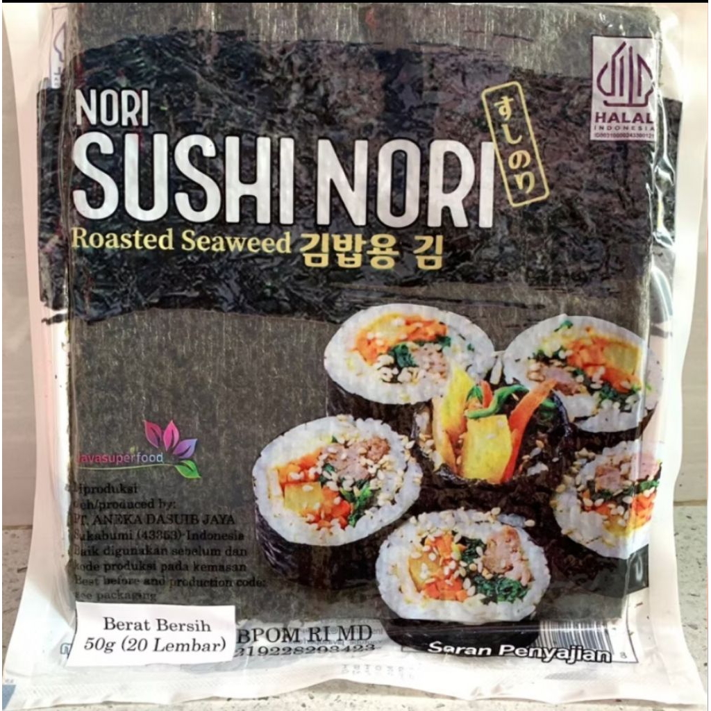 

Nori Sushi - Roasted Seaweed (20 Lembar | 50g) – Java Superfood