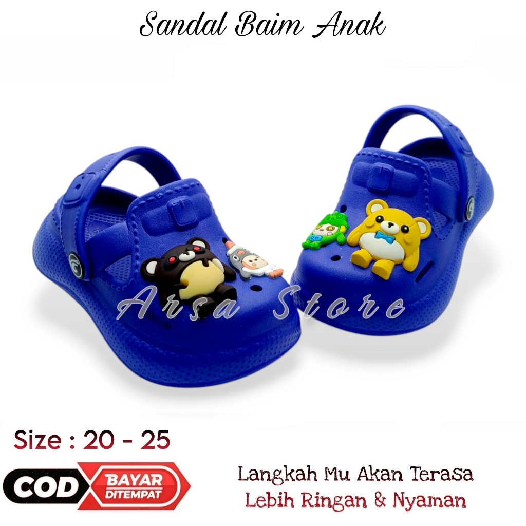 Sandal baim Anak Laki Laki Umur 9 Bulan - 3 Tahun / Sendal Keren Anak Cowok Karakter Terbaru