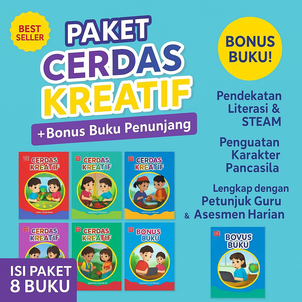 Buku Paket Kurikulum Merdeka TK PAUD|Buku TK Paud Merdeka Belajar