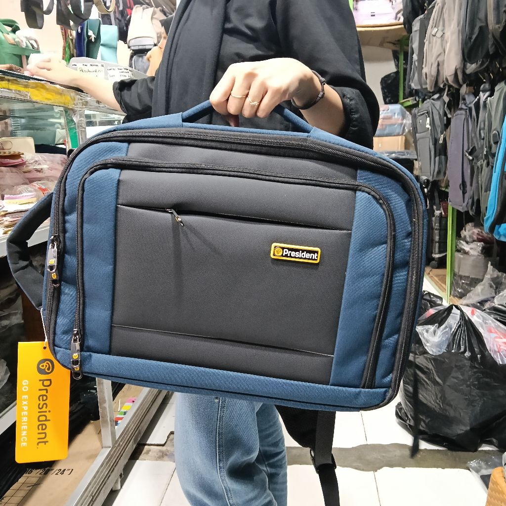 TAS RANSEL PRESIDENT MULTIFUNGSI 3 IN 1 TAS RANSEL SELEMPANG JINJING 3091-26 , 3092-26