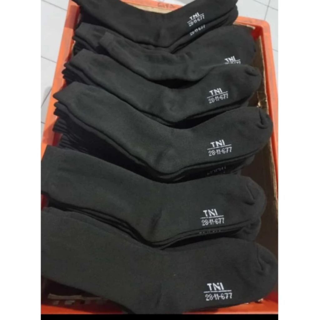 *LUSINAN 12 PASANG* Grosir Kaos Kaki TNI/ Kaos Kaki TNI PDL/ Kaos Kaki POLRI PDL/Kaos Kaki TNI Tebal