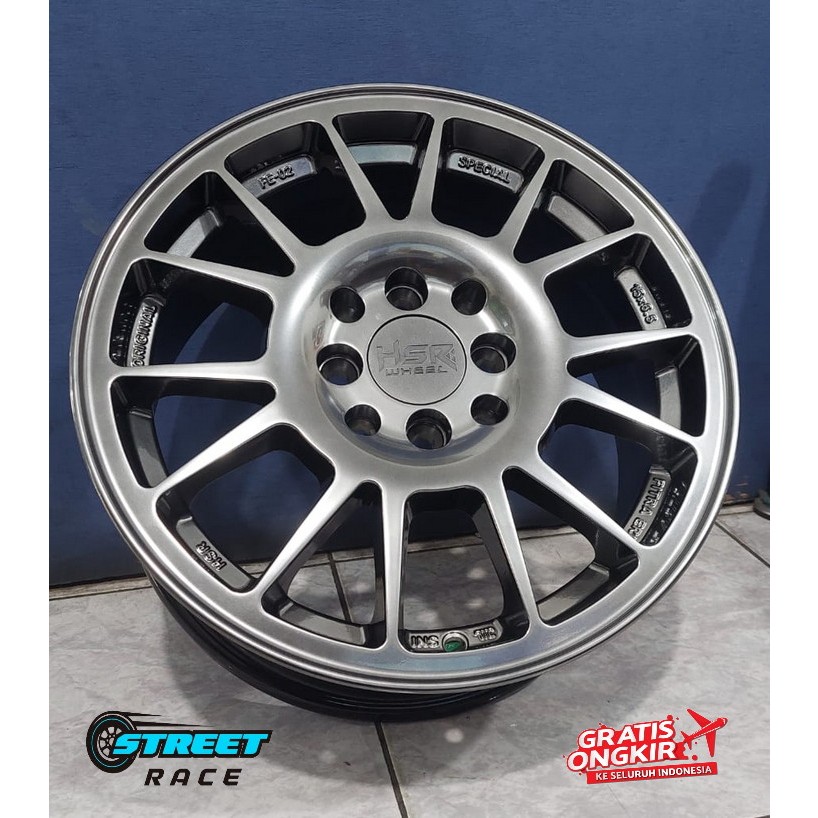 Velg Mobil Xenia Jazz Mobilio Sirion HSR Fe02 R15 Model Rally Warna Hyper Black