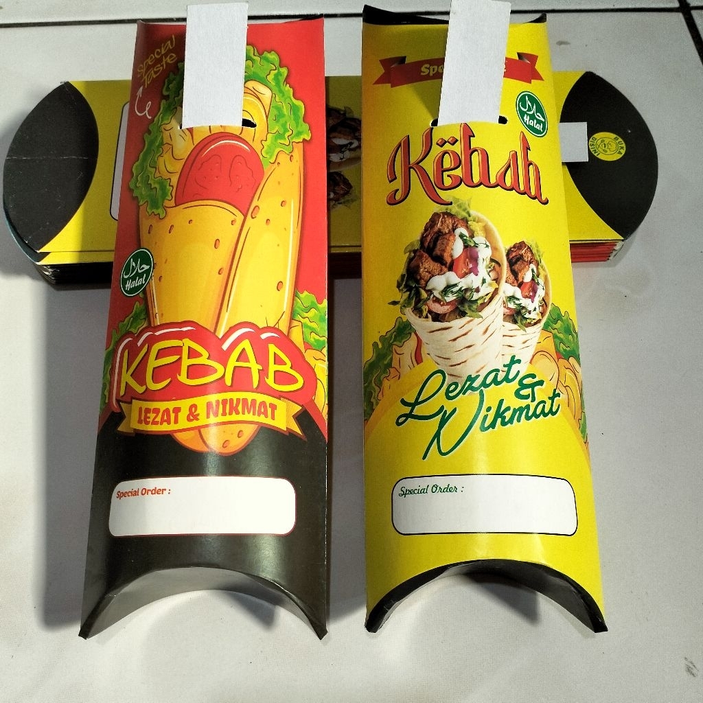 

100 Pcs Bungkus Kebab Ukuran 24x9cm / Kemasan Kebab Kraft / Paper Kebab
