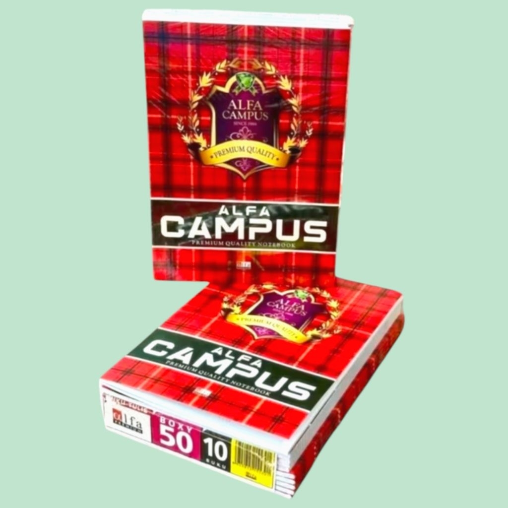 

Buku Tulis Campus ALFA 50 Lembar 10 Buki Ukuran Boxy Campus Panjang RB9
