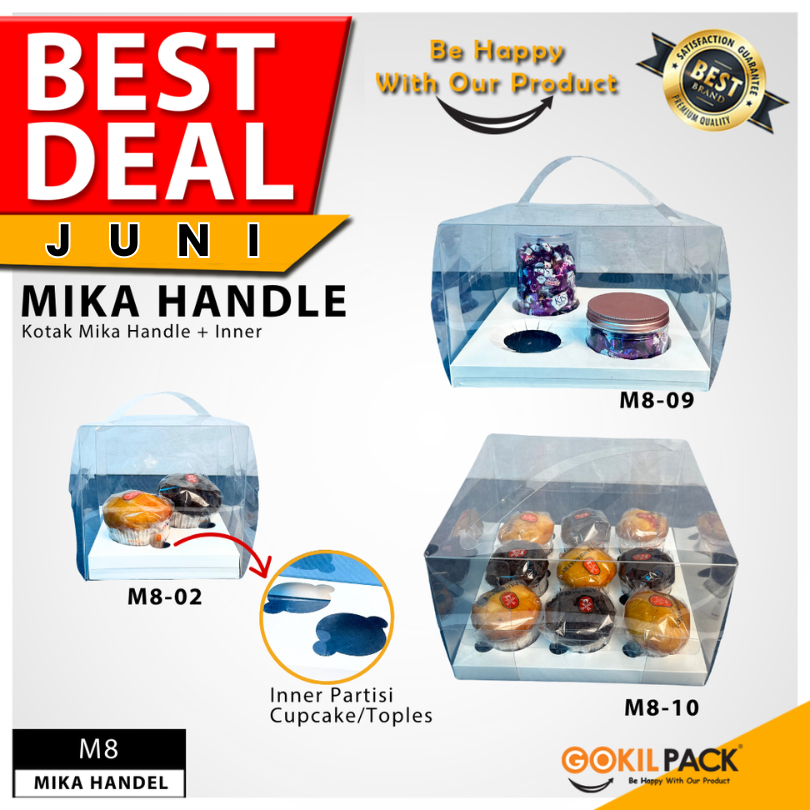

Box Mika / Kotak Kue Mika / Box Cupcake + Tatakan / Packaging Mika / M8