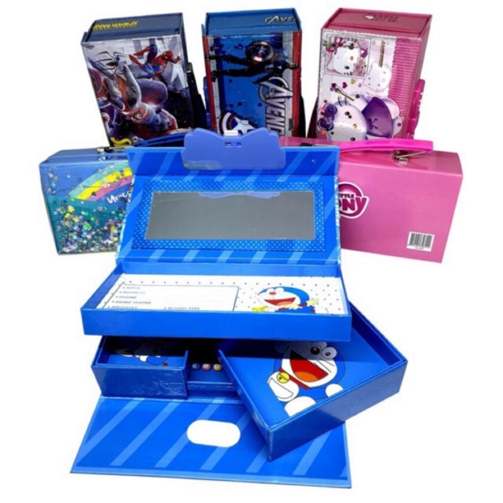 

KOTAK PENSIL KODE 3 TINGKAT / TEMPAT PENSIL 3 SUSUN / PENSIL CASE PASSWORD