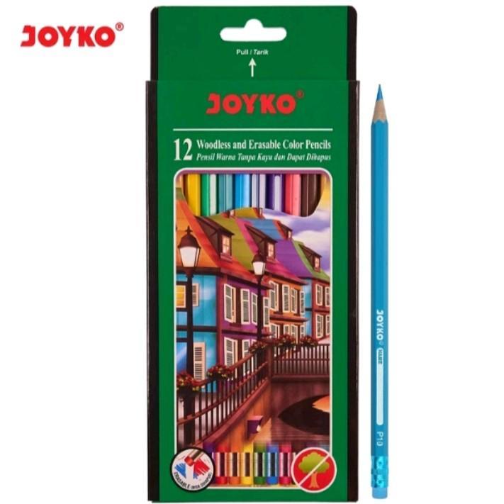 

Pensil Warna Joyko CP-109 Erasable dengan Penghapus Color Pencils ( 12 warna ) / Pensil Warna Yang Ada Penghapusnya