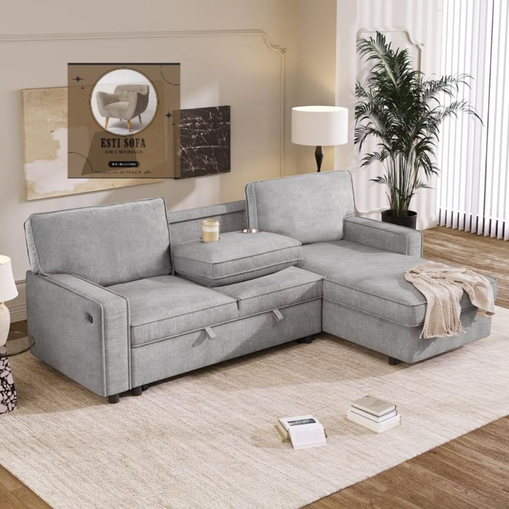 Sofa L Bed 2 in 1 Sofa L Bed Multifungsi Sofa L Bed Minimalis terbaru sofa L Bed Kualitas terbaik So