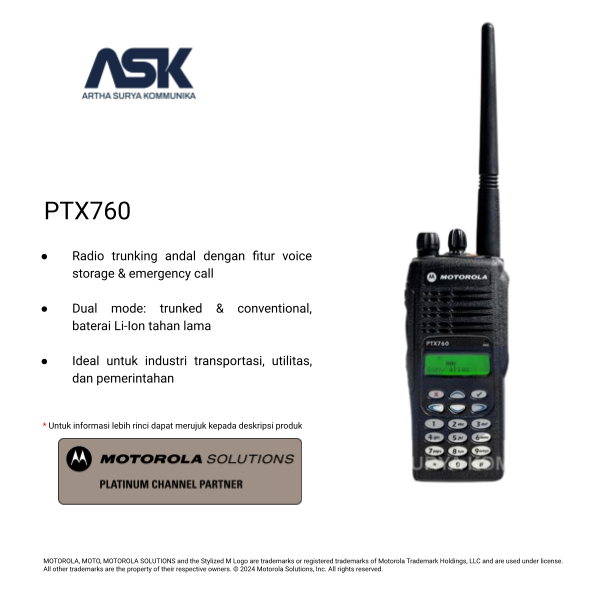 Motorola Solutions PTX760 UHF 403-470MHz