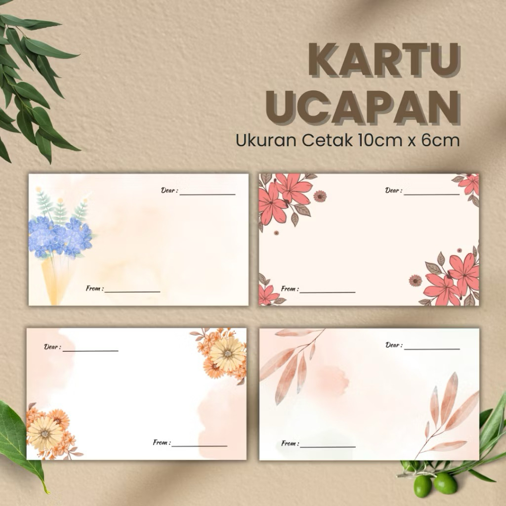 KARTU UCAPAN - TAMBAHAN KARTU UCAPAN UNTUK KADO