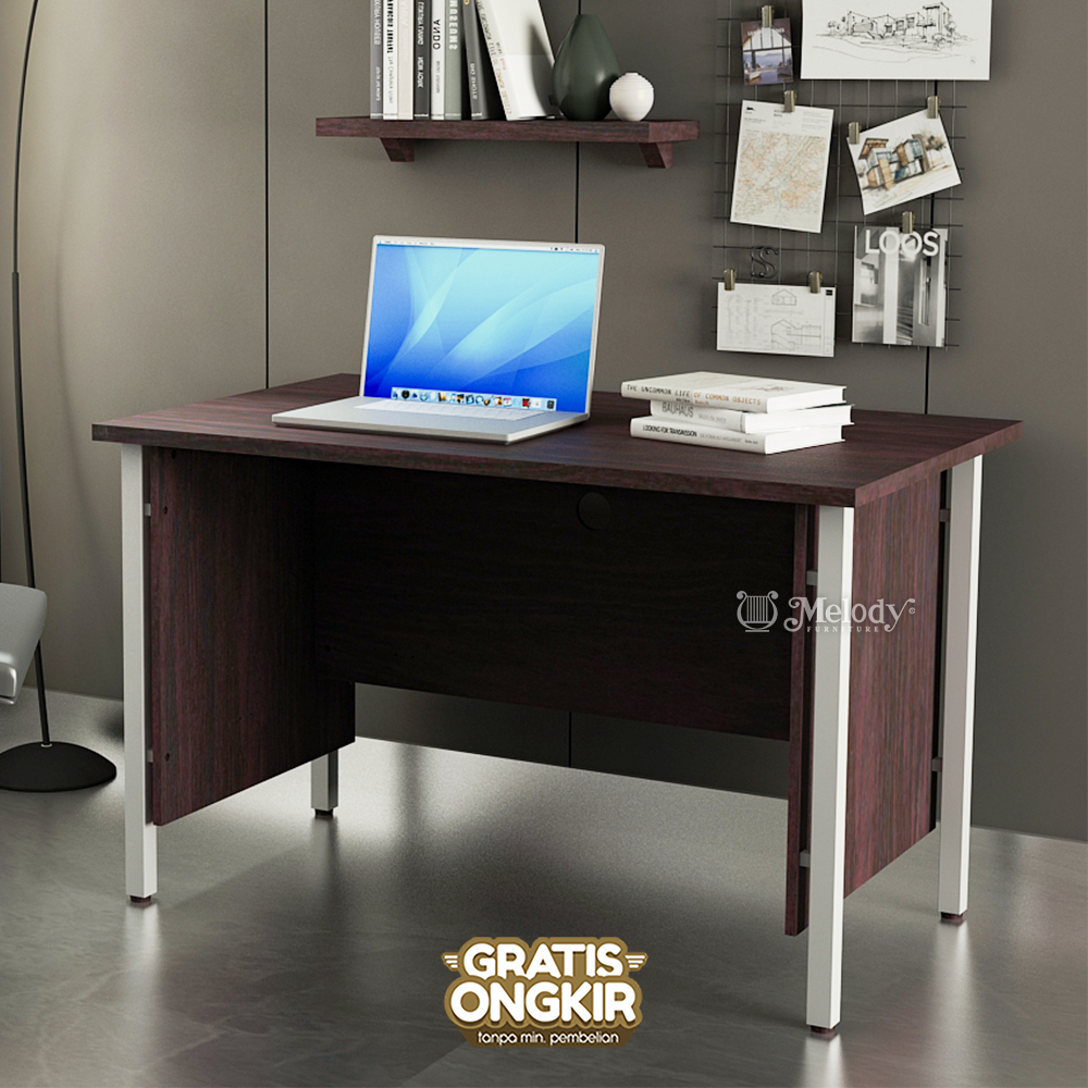 Melody Furniture - Meja Kerja Meja Belajar Meja Kantor FERRO MT 120X60 MINIROSE WOOD