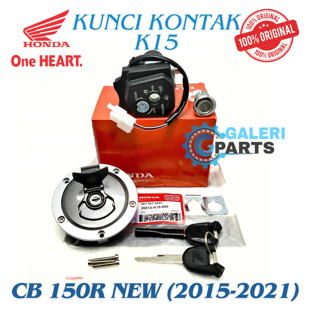 ORIGINAL KUNCI KONTAK SET HONDA PLUS JOK TUTUP TANGKI CB150R NEW LED K15 KUALITAS ASLI ORI HGP AHM K