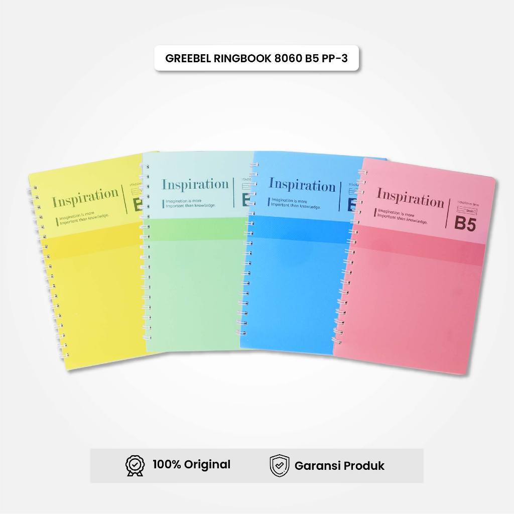 

Buku Tulis Ring Spiral / Ring Book 8060 B5 PP-3 / Buku Catatan Spiral GREEBEL