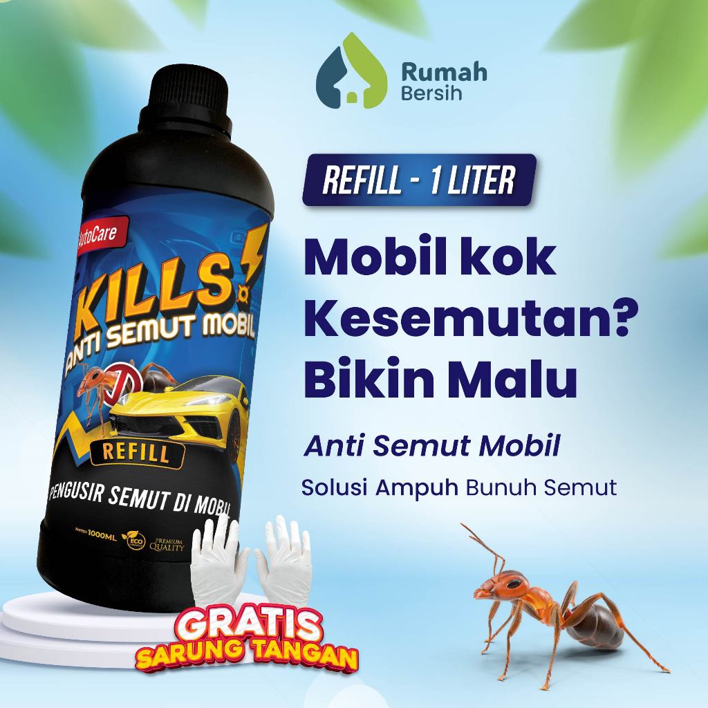 KILLS ANTI SEMUT DI DALAM MOBIL 1000 ML / AMPUH USIR SEMUT / ANTI SEMUT AMPUH / GARANSI UANG KEMBALI