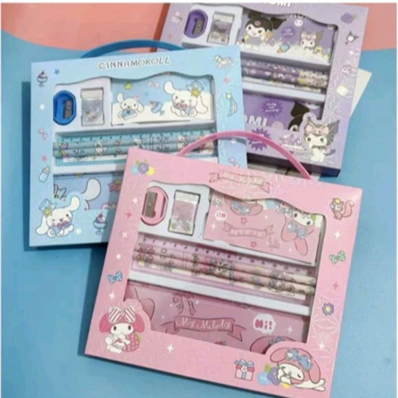 

KODE B26W Study set Atk Set Anak Karakter kuromi melody cinamorol 82 gift set karakter